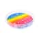 Pool Central® 61.5" Inflatable Round 3 Ring Rainbow Celestial Kiddie Swimming Pool
